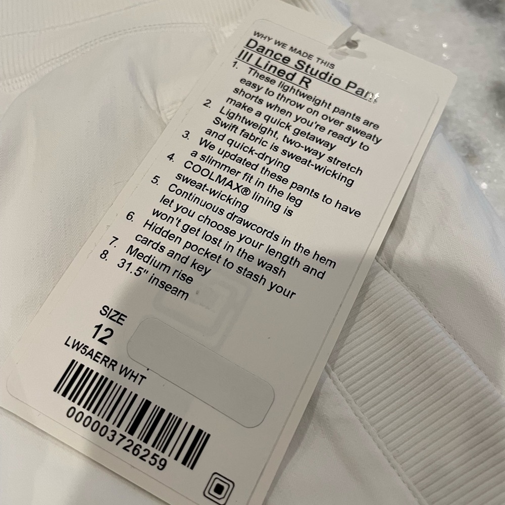Lululemon lined studio pants new with tags